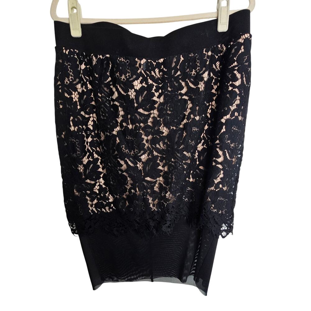 Torrid Floral Lace Straight Pencil Skirt Plus Size 0X Whimsigoth Dark Fairy